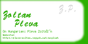 zoltan pleva business card